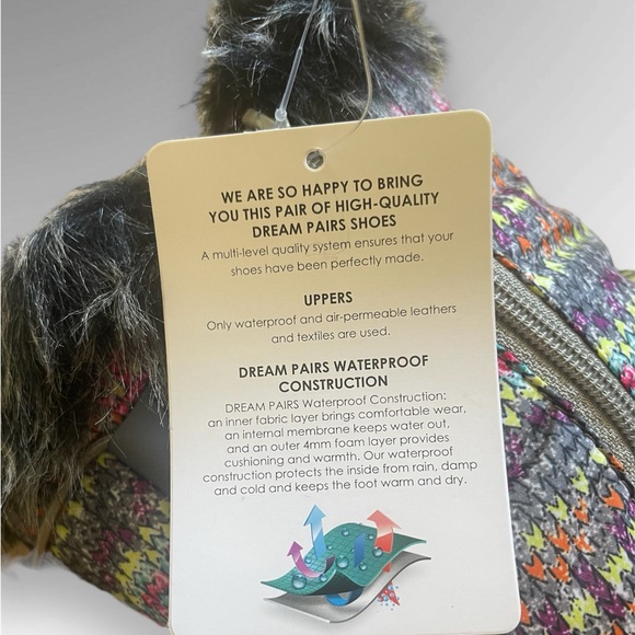 DREAM PAIRS Snow Boots Kids Insulated Waterproof Mid-Calf Boots Size 3 Big Kids - Picture 9 of 10